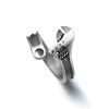 Creative Design Fashionable Personality Wrench Shape Open Ring; Men's Punk Hip-Hop Rock Locomotive Trend Jewelry Gift