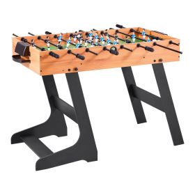 VEVOR Folding Foosball Table, 42 inch Standard Size Table, Indoor Full Size Foosball Tables for Home, Family, and Game Room, Durable Soccer Set