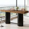 Home Bar Table, Counter Height Pub Table with Sturdy Base
