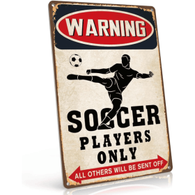CIFbuy Soccer Theme Metal Decor Sign Birthday Party Gift (TikTok, temu pick-up service)
