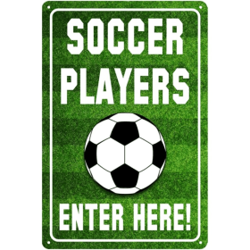 CIFbuy Soccer Theme Metal Wall Hooks and Decor Sign for Bedroom Door (TikTok, temu pick-up service)