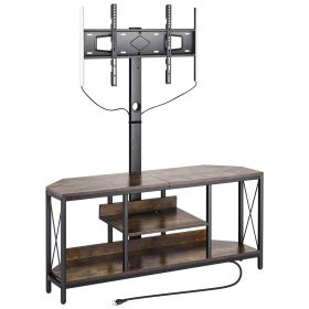 45" TV Stand with Mount for up to 75 in TVs, Entertainment Center with Power Outlet & LED Lights