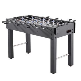 Foosball Table, 48 inch Standard Size Table, Indoor Full Size Foosball Tables for Home, Family, and Game Room, Durable Soccer Set, Includes 2 Balls
