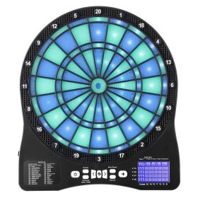 VEVOR Electronic Dart Board, LED-Illuminated Target Dartboard with 48 Games & 500+ Variations, Includes 6 Dart Shafts with Flights & 50 Soft Tips