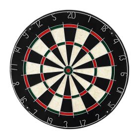 VEVOR Dartboard with 6 Darts & Scoring Kit, Self-Healing Sisal Fibers Dartboard with Staple-Free Bullseye & Rotating Number Ring