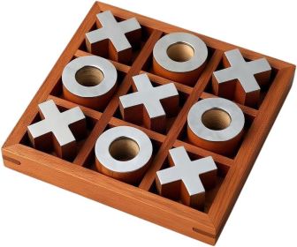 T one wooden Tic Tac Toe Game | board games for adults | Table Top Living Room Decor Fun family Games | board games for family night | board game