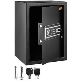 VEVOR Safe Box, 2.1 CU.FT Fingerprint Safe Box for Money with 2 Keys & Digital Keypad, Q235 Steel Safe Box for Storing Cash, Jewelry, Pistols