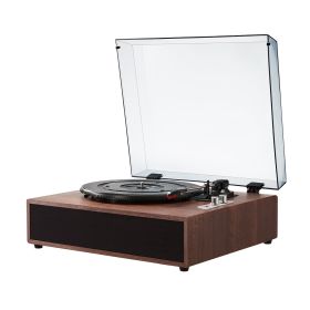 Vinyl Record Player, 3-Speed, Belt Driven Turntable Player with Built-in 10W Stereo Speakers Magnetic Cartridge