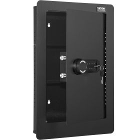 VEVOR 25.59" Tall Wall Safe, 3-Tier Hidden Wall Safe with Keypad, 3 Removable Shelves & 6 Key Holders