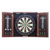VEVOR Dartboard and Cabinet Set, Ready-to-Play Bundle Official Size Dartboard Cabinet, Steel Tip Dart Hideaway Cabinet, Features LED Light