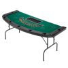 Foldable Poker Table, 7 Player 72 in Folding Casino Leisure Table with Padded Rails & Cup Holders