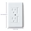 Safe Plate Self Closing Electrical Outlet Covers, Baby Proofing Safety Wall Socket Plate, Automatic Sliding Cap Cover Standard Wall Outlet Cover