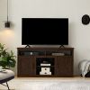 Farmhouse Barn door TV Media Stand Modern Entertainment Console for TV Up to 65" with Open and Closed Storage Space