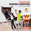 Foldable Basketball Arcade Game, 2 Player Indoor Basketball Game, Home Dual Shot Sport with 5 Balls, 8 Game Modes, Electronic Scoreboard
