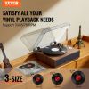 Vinyl Record Player, 3-Speed, Belt Driven Turntable Player with Built-in 10W Stereo Speakers Magnetic Cartridge