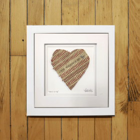 "Seams of Love" Custom Inscription Artwork (Color: White)