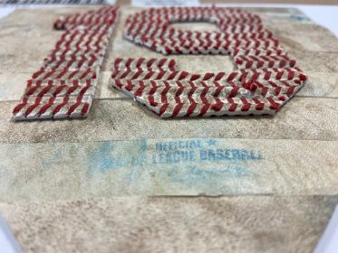 Home Plate with Jersey Number (Matting Color: Double White Mat / Black Frame)